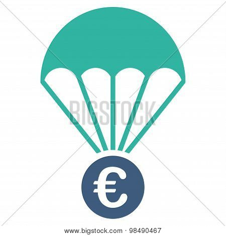Papachute icon from BiColor Euro Banking Set