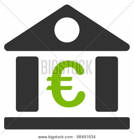 Bank building icon from BiColor Euro Banking Set