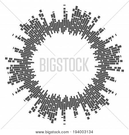 Equalizer Music Sound Wave Circle Vector Symbol Icon Design.
