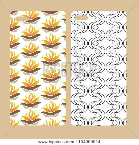 Geometric Vector Background. Triangles Pattern For Business Presentation. Mobile Phone Icon