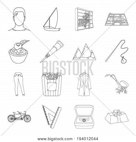 medicine, transportation, education and other  icon in outline style.sports, furniture, wedding icons in set collection.