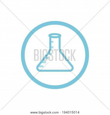 Chemical Flask Blue Round Icon