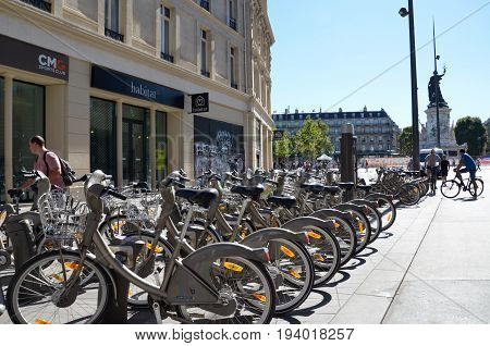 Velib Rental Station In Paris