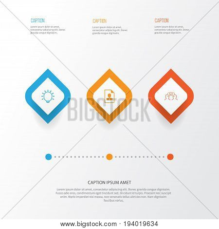 Corporate Icons Set. Collection Of Cooperation, Cv, Great Glimpse And Other Elements. Also Includes Symbols Such As Vacancy, Idea, Great.