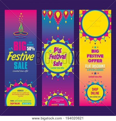 creative big festive banner design diwali festival offer