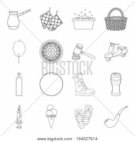 service, wedding, transport and other  icon in outline style.police, travel, ecology icons in set collection.