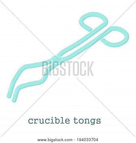 Crucible tongicon. Cartoon illustration of crucible tong vector icon for web isolated on white background