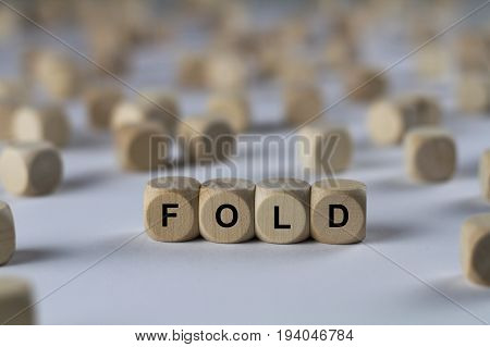 Fold - Cube With Letters, Sign With Wooden Cubes