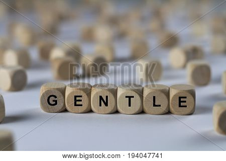 Gentle - Cube With Letters, Sign With Wooden Cubes