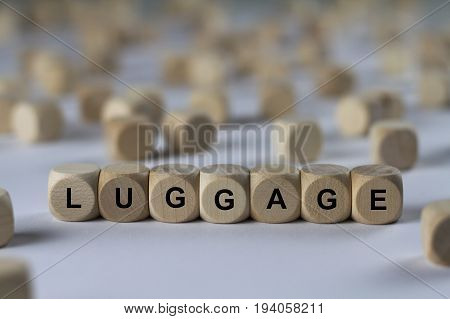 Luggage - Cube With Letters, Sign With Wooden Cubes