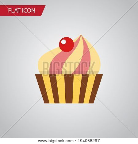 Isolated Confectionery Flat Icon. Sweetmeat Vector Element Can Be Used For Sweetmeat, Confectionery, Cupcake Design Concept.