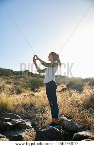 Lovely Young Girl Taking A Photo