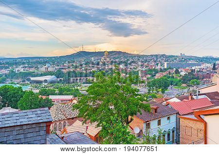 The Sunset Over Tbilisi
