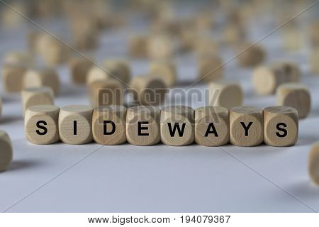 Sideways - Cube With Letters, Sign With Wooden Cubes