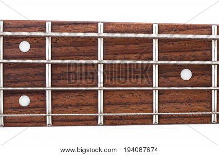 Metallic Volume Treble Guitar Bass Knobs. Electric Guitar. Red Electric Bass Guitar Close-up. Musica