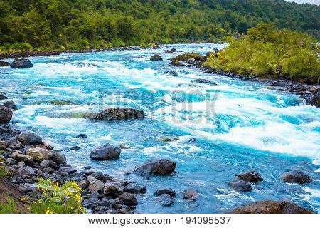 Scenic Landscape With Mountain River