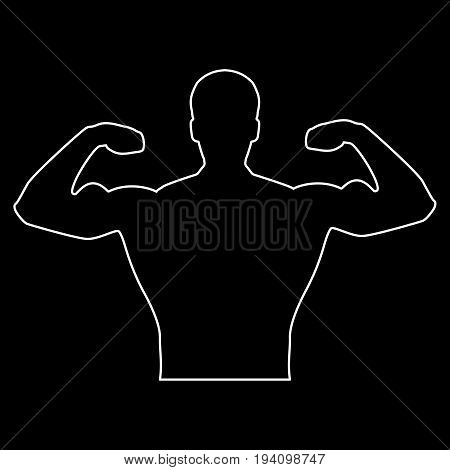Bodybuilder The White Path Icon .