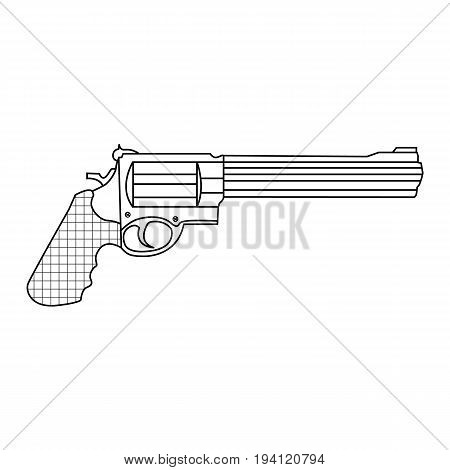 revolver weapon handgun pistol gun firearm shot vector illustration