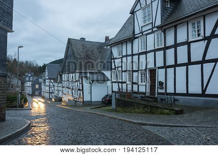 Half-timbered houses of Freudenberg a town in North Rhine-Westphalia Germany