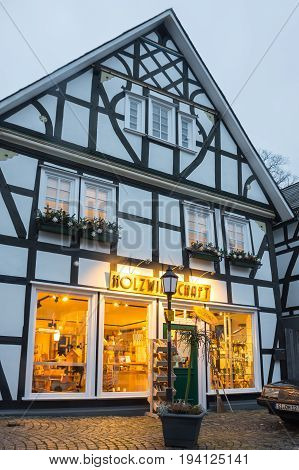 FREUDENBERG GERMANY - FEBRUARY 21 2016: Half-timbered houses of Freudenberg a town in North Rhine-Westphalia Germany