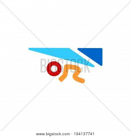 Hang glider concept - Minimal vector icon. eps 10