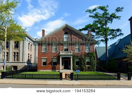 St. Paul's Episcopal Church was built in 1839 in downtown Concord next to the State Capitol, State of New Hampshire, USA.
