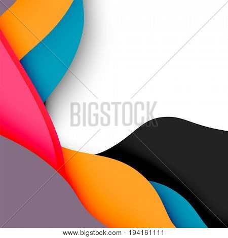 3d abstract background with cut shapes, business presentation, flyer template