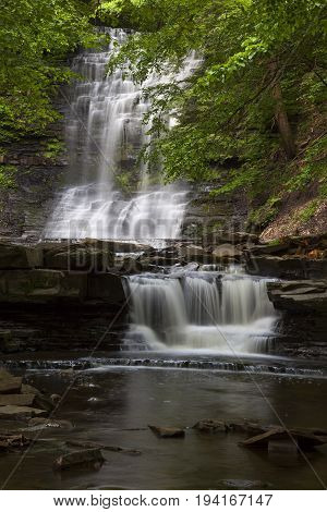 Plotterkill Falls at the Plotterkill Preserve in Rotterdam New York