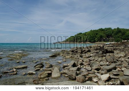 Samed Island And Blue Sky In Thailand
