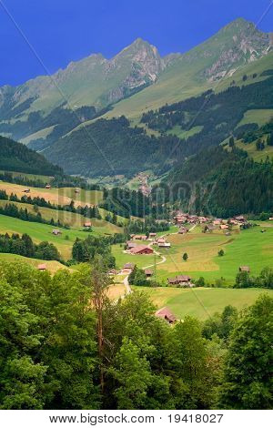 Vicino Gruyeres, cantone di Friburgo, Svizzera