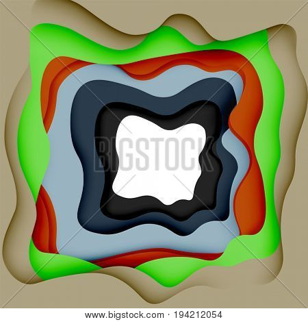 3d abstract background with cut shapes, business presentation, flyer template