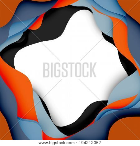 3d abstract background with cut shapes, business presentation, flyer template