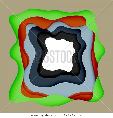 3d abstract background with cut shapes, business presentation, flyer template