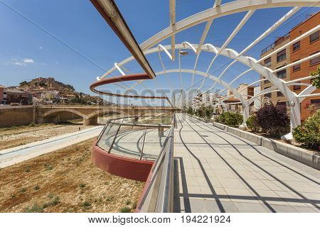 Promenade at the Guadalentin river in Lorca Province of Murcia southern Spain