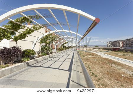 Promenade at the Guadalentin river in Lorca Province of Murcia southern Spain