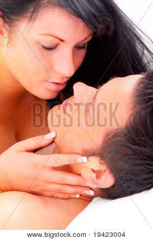 Sinnliche liebe paar Intimitate im Bett