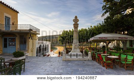 ANDROS, GREECE - MAY 25, 2017: Chora of Andros island early in the morning on May 25, 2017.