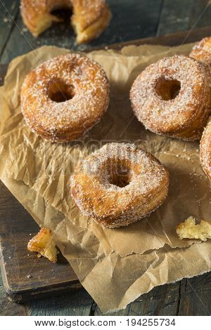 Homemade Sugary Cronut Donuts
