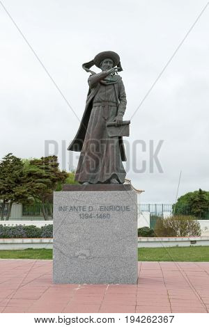 Statue Of Prince Henry The Navigator In Sagres (portugal)