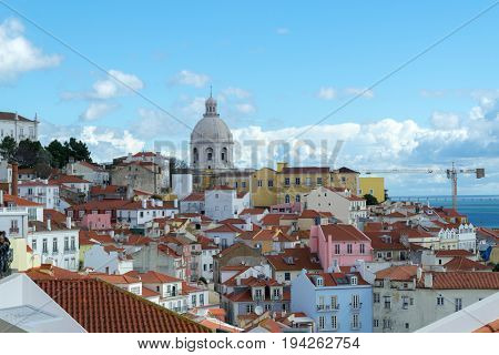 Views Of The Alfama From The Miradouro De Santa Luzia (lisbon, Portugal)