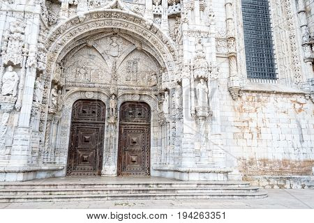 South Portal To Jeronimos Monastery (belem, Portugal)