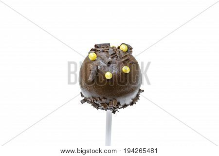 Decorated cake pop isolated on white background