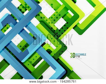 Rectangle tube elements, 3d background