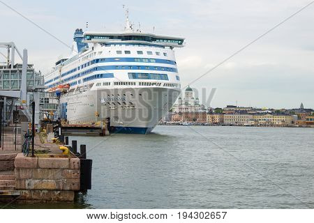 HELSINKI, FINLAND - JUNE, 11 2017: Cruise ferry 