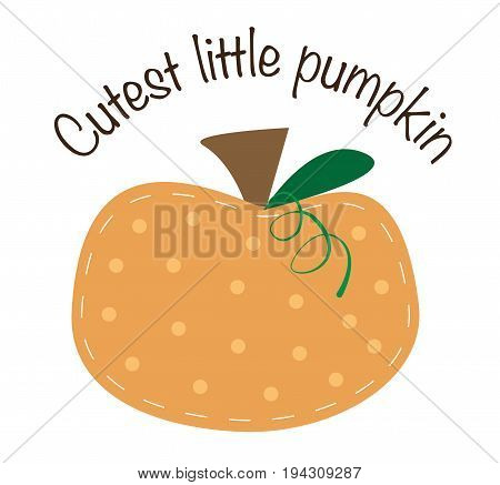 Isolated Cutest Little Happy Halloween Seasonal Pumpkin