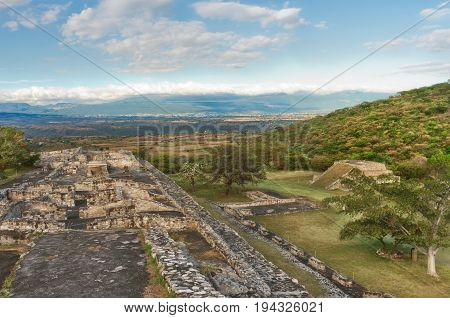 Pre-columbian Archaeological Site Of Xochicalco In Mexico