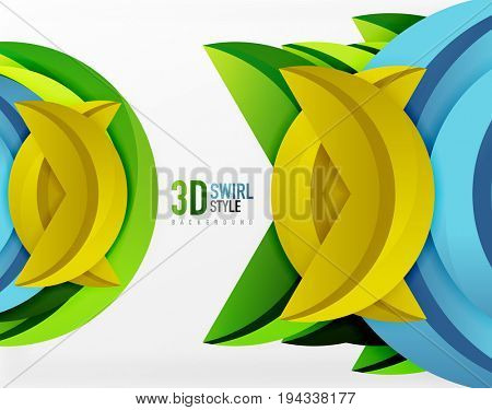3D wave lines design. Dynamic effect abstract Illustration, modern pattern template