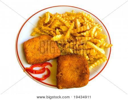 ristede ost med pommes frites