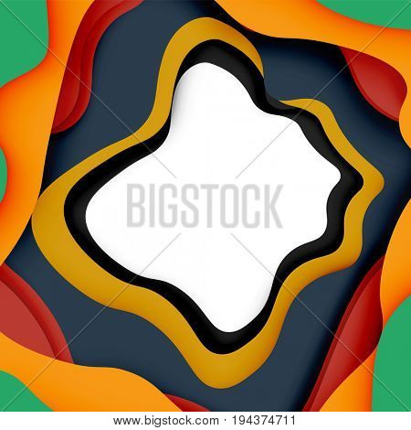 3d abstract background with cut shapes, business presentation, flyer template