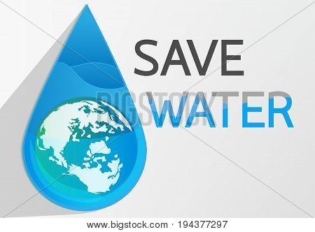 save water vector or  illustration for background